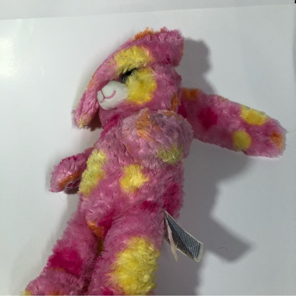 Build A Bear BAB Pink Polka Dot Pawlette Stuffed Easter Plush Bunny Rabbit - Picture 6 of 6